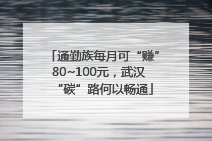 通勤族每月可“赚”80~100元，武汉“碳”路何以畅通