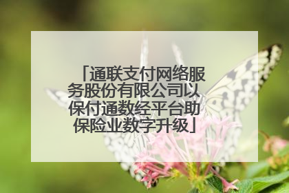 通联支付网络服务股份有限公司以保付通数经平台助保险业数字升级