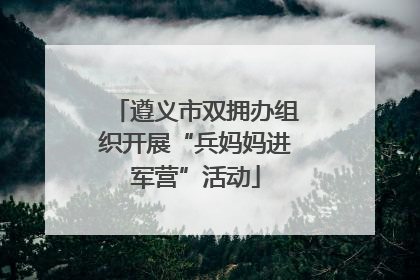 遵义市双拥办组织开展“兵妈妈进军营”活动