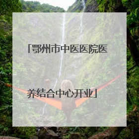 鄂州市中医医院医养结合中心开业