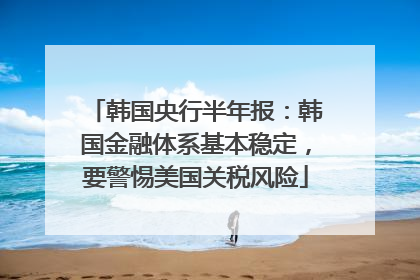 韩国央行半年报：韩国金融体系基本稳定，要警惕美国关税风险