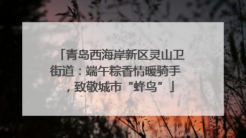青岛西海岸新区灵山卫街道：端午粽香情暖骑手，致敬城市“蜂鸟”