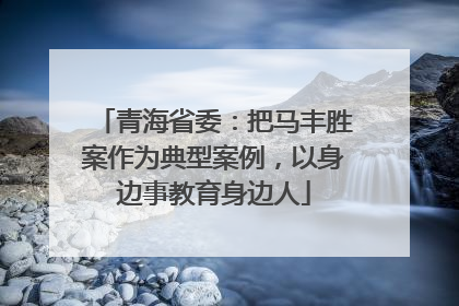 青海省委：把马丰胜案作为典型案例，以身边事教育身边人