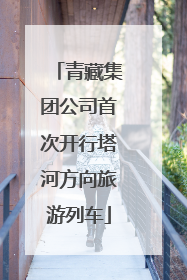 青藏集团公司首次开行塔河方向旅游列车