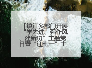 镇江多部门开展“学先进、强作风、建新功”主题党日暨“迎七一”主题活动