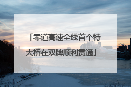 零道高速全线首个特大桥在双牌顺利贯通
