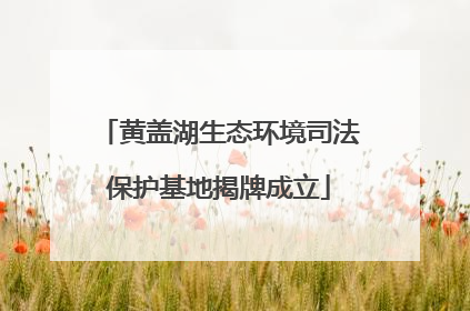 黄盖湖生态环境司法保护基地揭牌成立