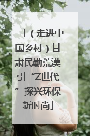 （走进中国乡村）甘肃民勤荒漠引“Z世代”探兴环保新时尚