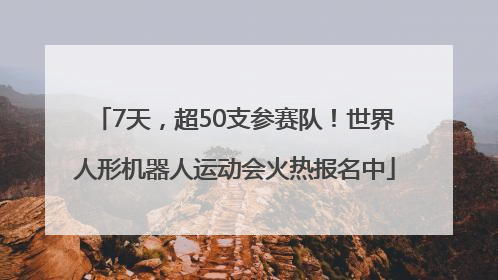 7天，超50支参赛队！世界人形机器人运动会火热报名中