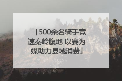 500余名骑手竞速秦岭腹地 以赛为媒助力县域消费