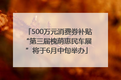 500万元消费券补贴 “第三届槐荫惠民车展”将于6月中旬举办