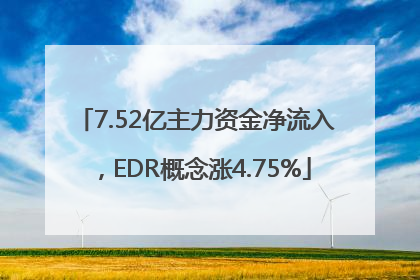 7.52亿主力资金净流入，EDR概念涨4.75%
