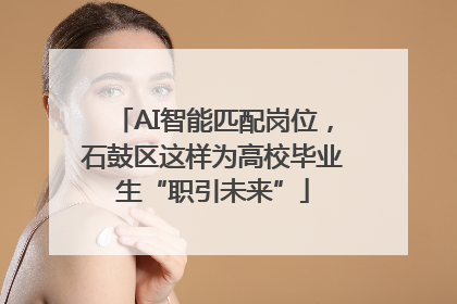 AI智能匹配岗位，石鼓区这样为高校毕业生“职引未来”